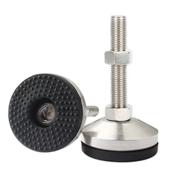 4pcs M8/M10/M12 Articulated Leveling Foot 43mm Base Dia. Adjustable Foot Cups for Furniture/Pipe Rack