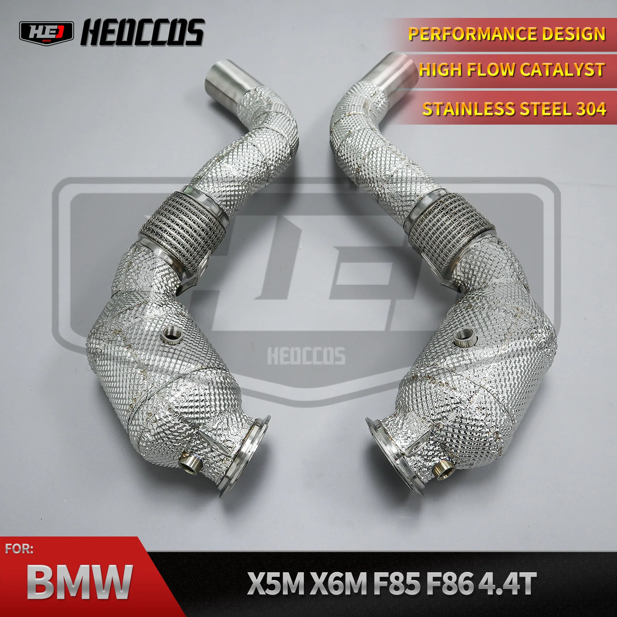 

HEO Heatshield Racing Downpipe для BMW X5M F85 X6M F86 4.4T Downpipe