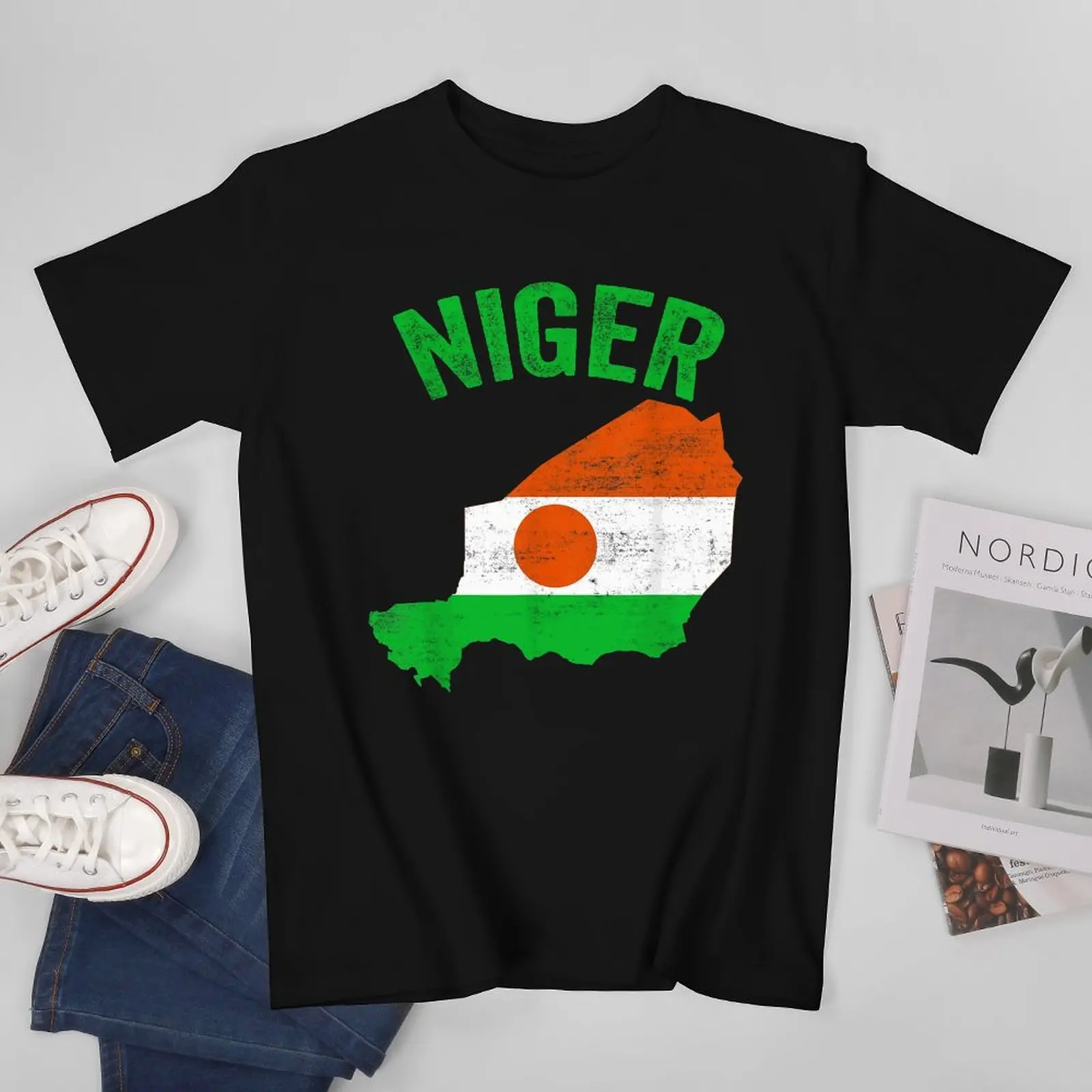 More Design Niger Flag Nigerien Men Tshirt Tees T-Shirt O-neck T Shirts Women Boys Clothing 100% Cotton