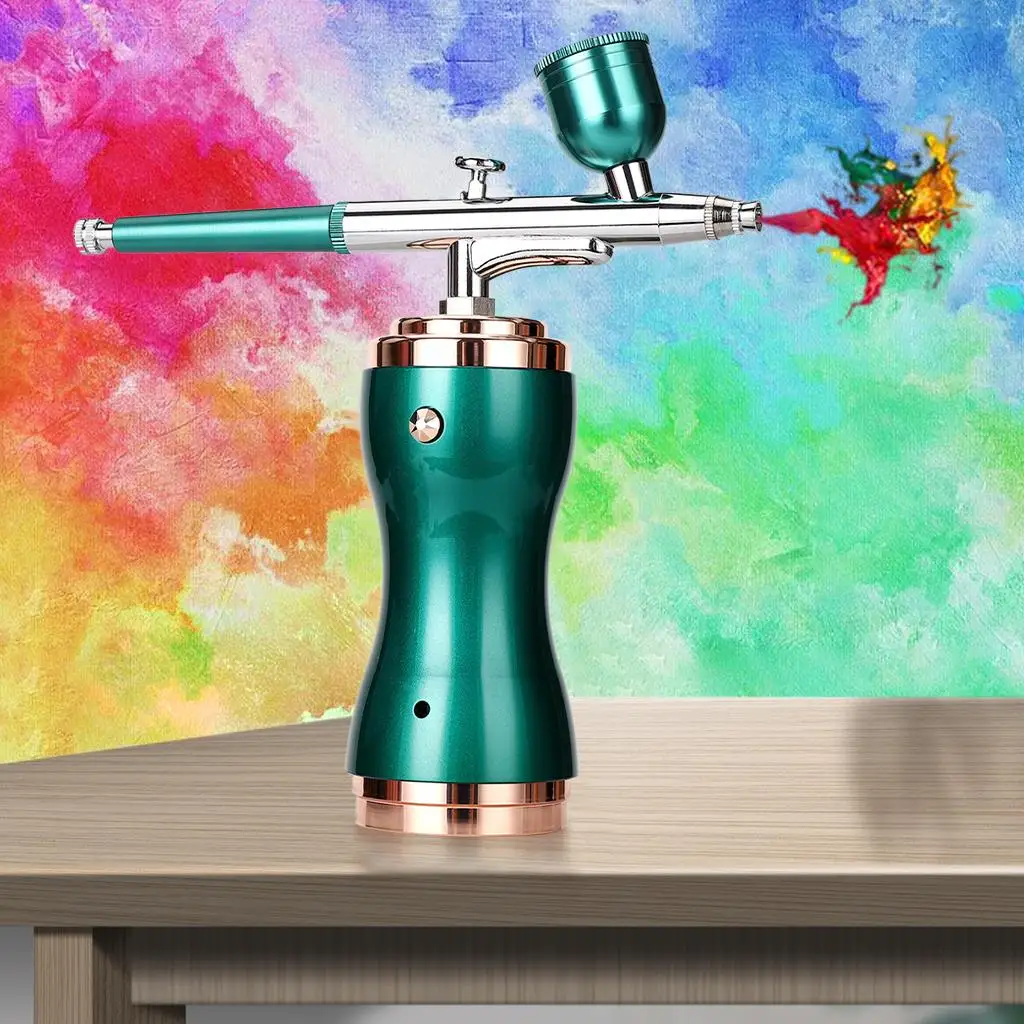 Mini Airbrush Compressor Kit Rechargeable with Air Brush USB Handheld Spray Pump Nail Drawing Craft