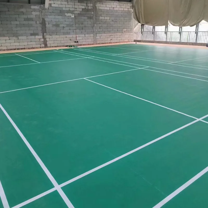 Beable BWF LOGO Print Badminton Court Mat 4.5mm to 8mm thickness In Green Blue Red Color Tennis Flooring Tiles