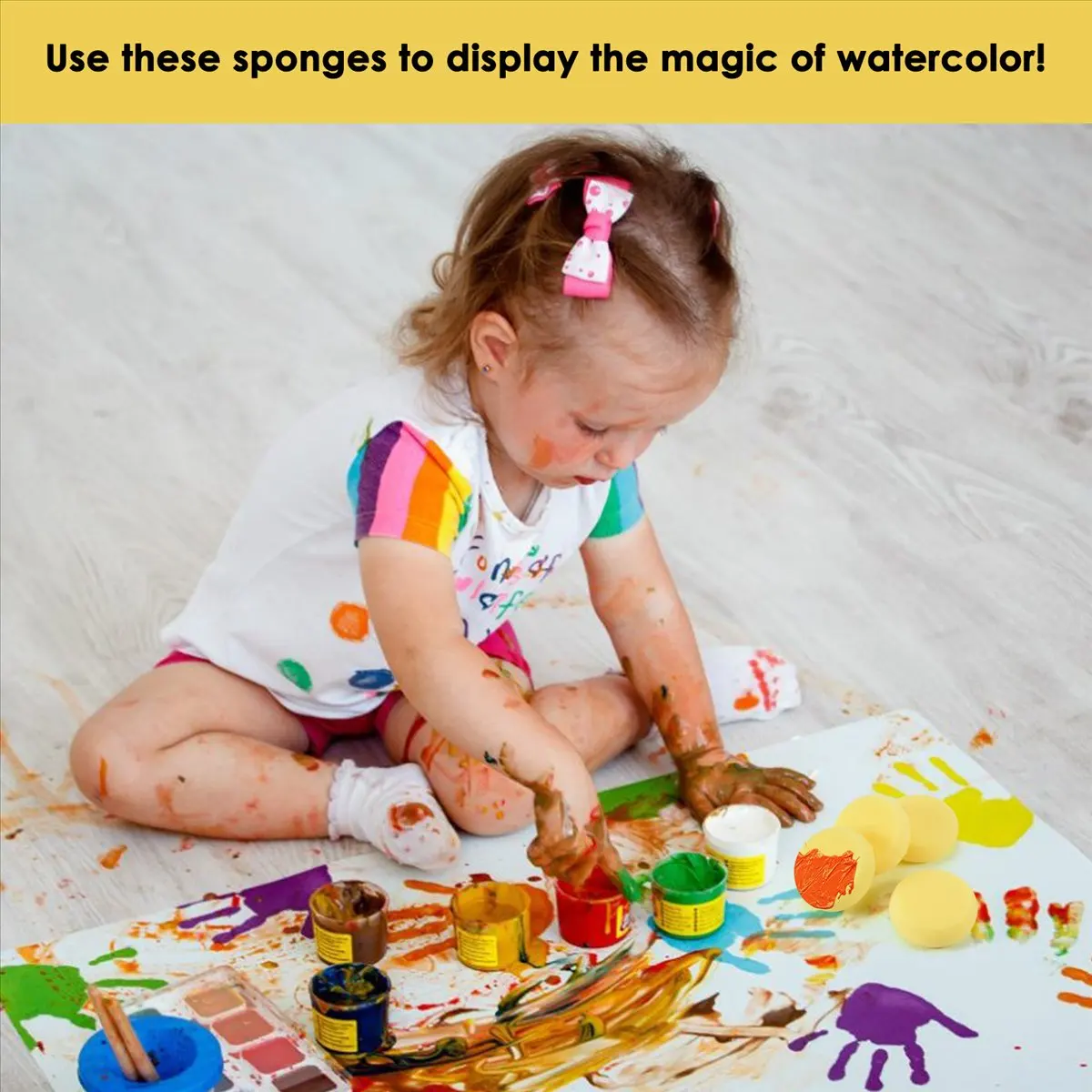 A013 25 Pieces Paint Density Sponges Synthetic Artist Sponges Watercolor Sponges for Graffiti Painting, Art Crafts, Pottery