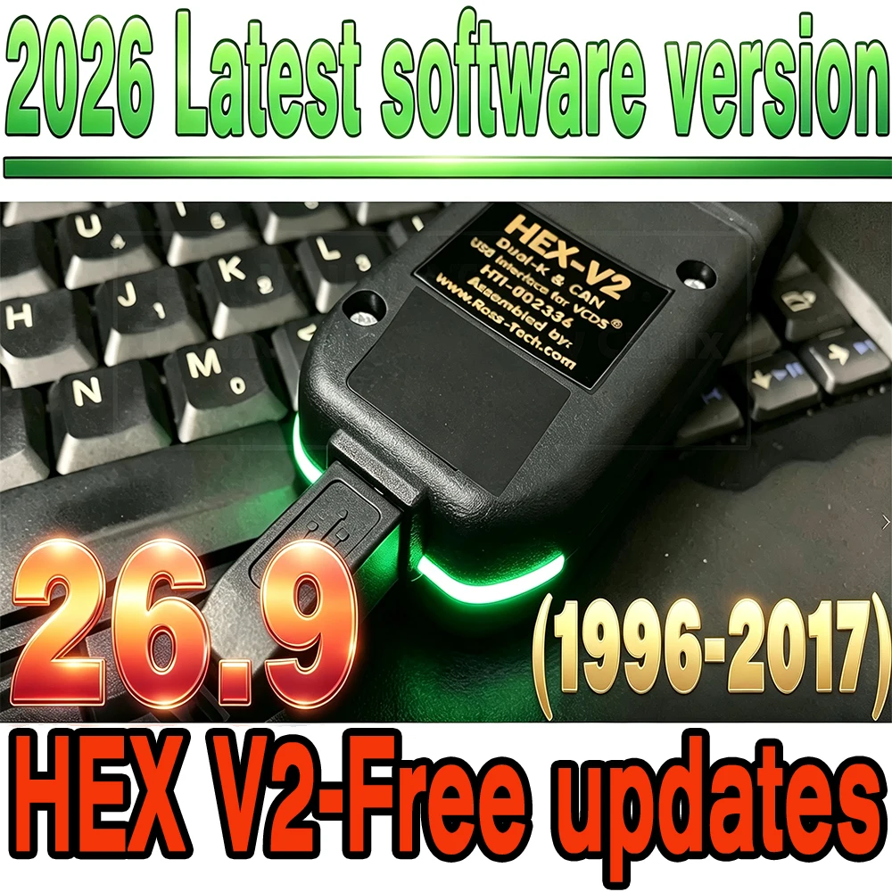 2026 VCDS VAGCOM Interface VCDSCAN HEX V2 Update 26.9 FOR VW Skoda AUDI Seat Multi-Language Vehicle Diagnostics Tools