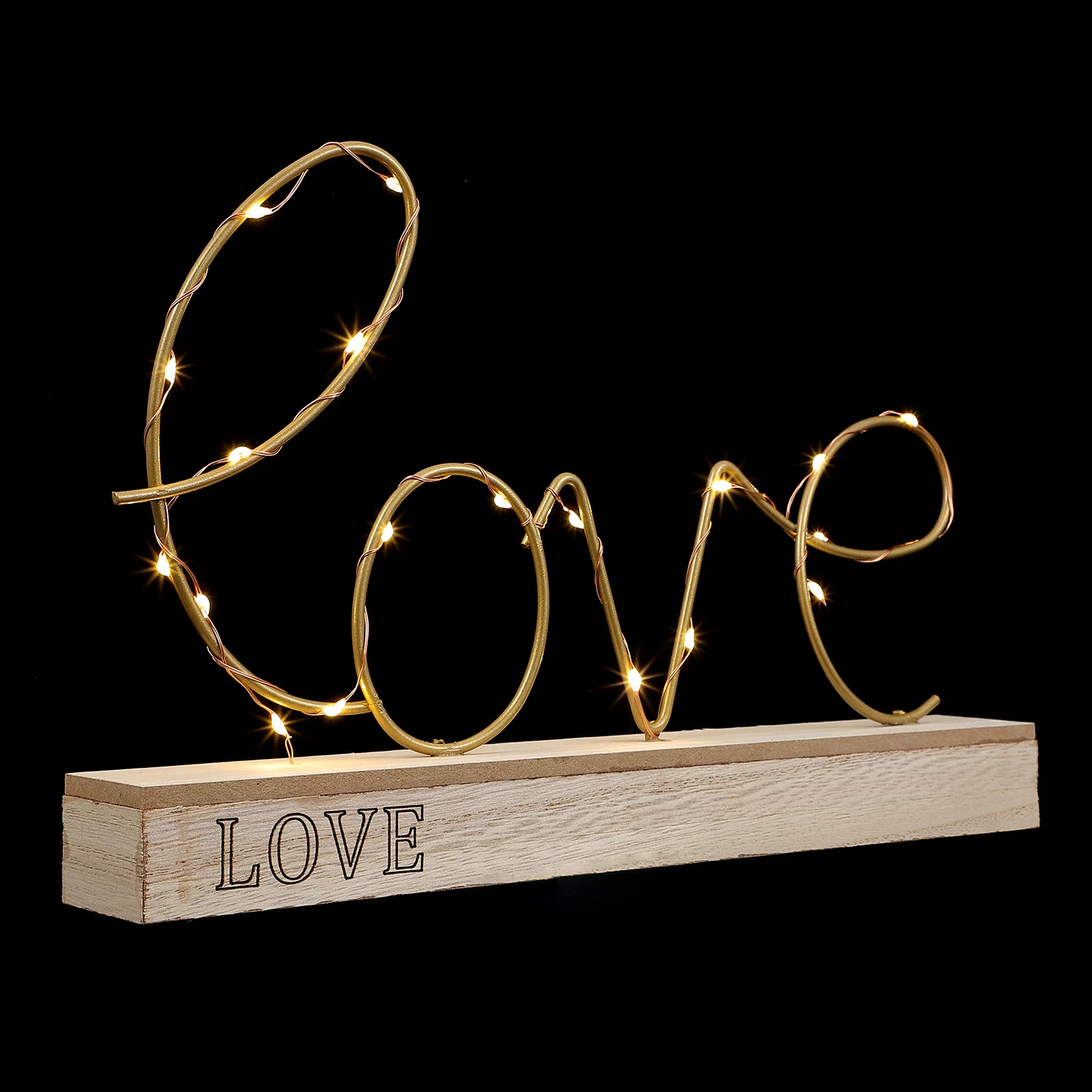 Creative Alphabet Atmosphere Light Romantic Night Lamp Powered Iron Craft Decorative Light Simple Desktop Lamp For