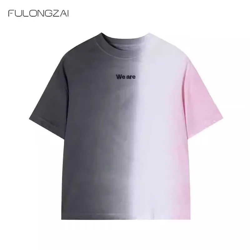 Latest Boys' Girls' T-shirts Simple gradient top Summer cotton breathable children's Tees Fashion children's clothing