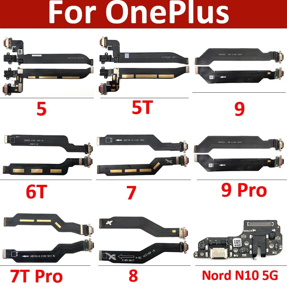 Tested USB Charging Port Connector Board For Oneplus 5 5T 6 6T 7 7T 8 9 Pro 9R Nord N10 5G Charging Socket Headphone AudioJack