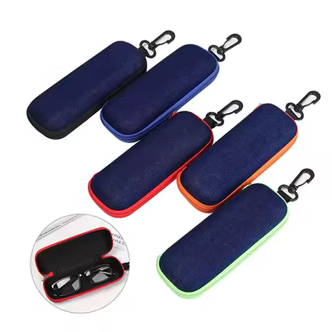 NEW Portable Glasses Case For Women Men Sunglasses Box With Lanyard Zipper Cover Protector Storage bag Carry Bag Eyeglass Case