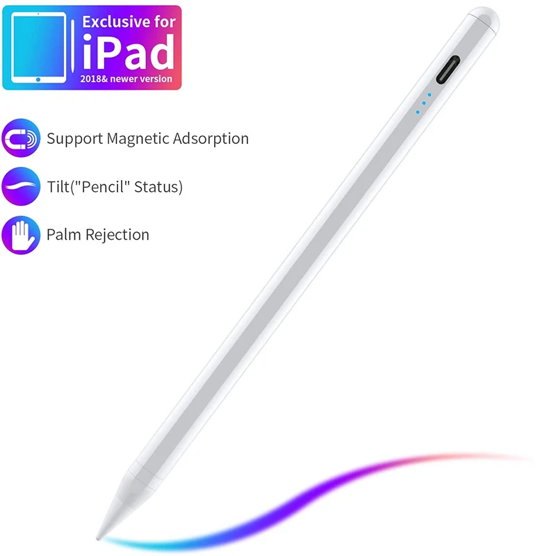

Стилус-карандаш M4 2025 года для iPad с функцией распознавания отклонения кисти и наклона, совместимый с iPad Air 6, M2 Pro, M3, iPad Pro 11, 12.9, 13, 7/8/9/10/11-го поколений, mini 5, 6
