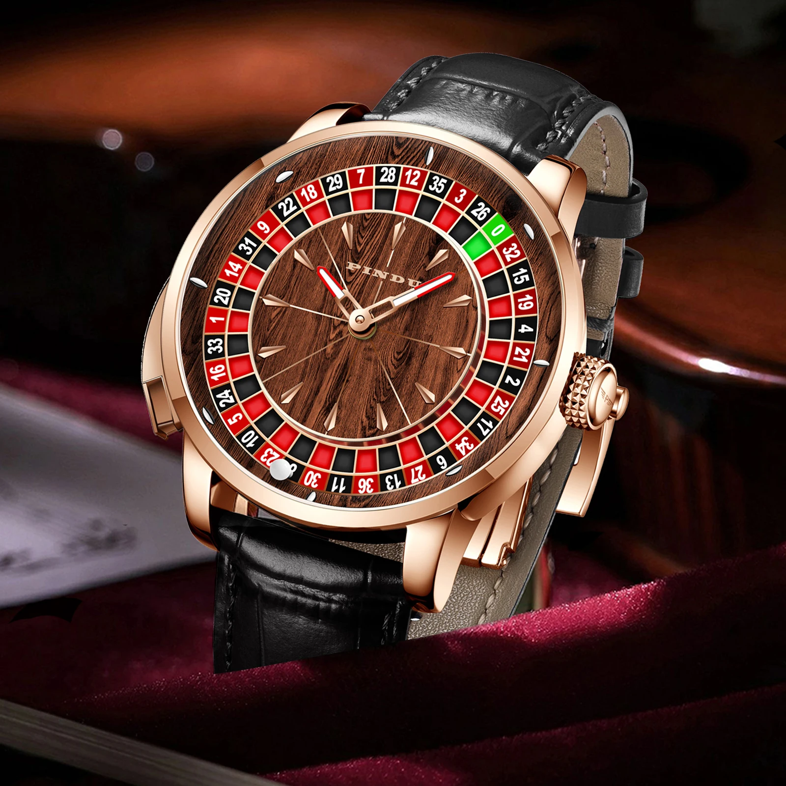 2025 NEW PINDU Rotating dial design Mechanical Watch Men Japan NH35 Movement Sapphire Waterproof TOP-luxurious Automatic watch