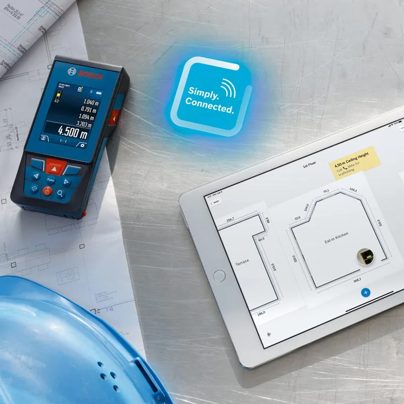 Oryginalny dalmierz laserowy Bosch GLM100-25 pomiar kąta dalmierz laserowy 100M kamera Bluetooth podłącz taśma miernicza laserowa