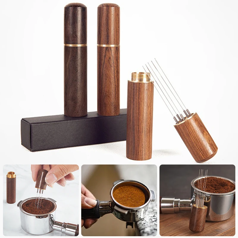 Coffee Tamper Stainless Steel 5/6 Needles Espresso Powder Stirrer Distributor Leveler Tools Cafe Stirring Barista Accessories