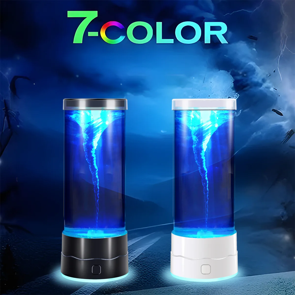 

LED Tornado Night Light USB Multi-Colour Changing Atmosphere Lamp Creative Home Decor Lamp Children's Birthday & Christmas Gift