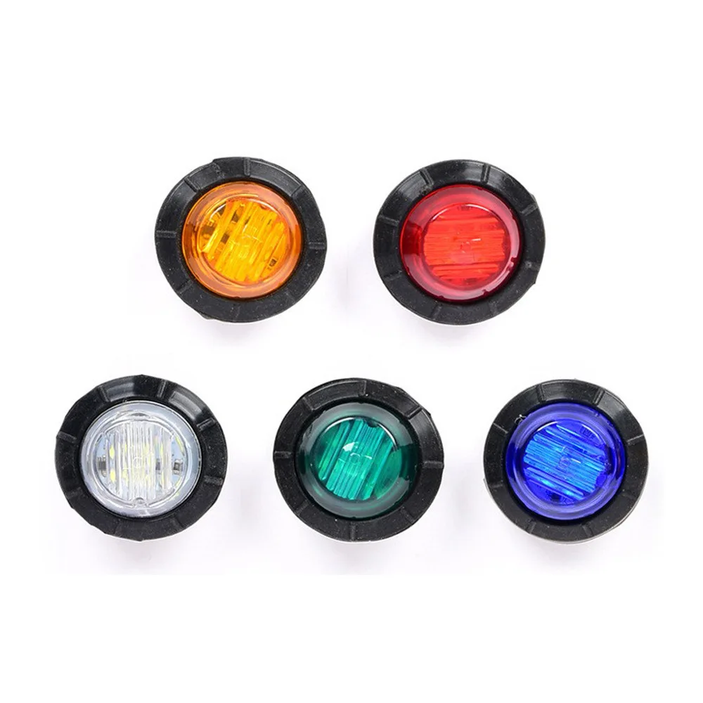 2pcs LED Side Marker Lights for Car Trailer Trucks Caravan 12V 24V Side Clearance Marker Light Lamp Led Lorry Amber Red White