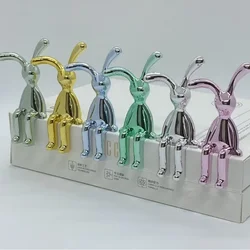 1/5/10pcs  Long Eared Rabbit Center Console Decor Pastable Plating Rabbit 3D DIY Home Furnishings Ornament
