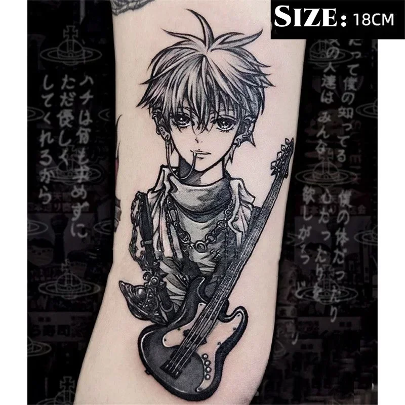 نانا أوكازاكي أنيمي الوشم المؤقت الكرتون Shinichi مقاوم للماء وهمية الوشم ملصق الذراع الخصر الجسم الفن الوشم للمرأة الرجل