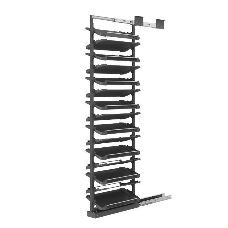 Rotating Shoe Rack in Wardrobe for Closets Revolving Slide Out Storage Cabinet   360 Degree Framed Wire Mesh Pull