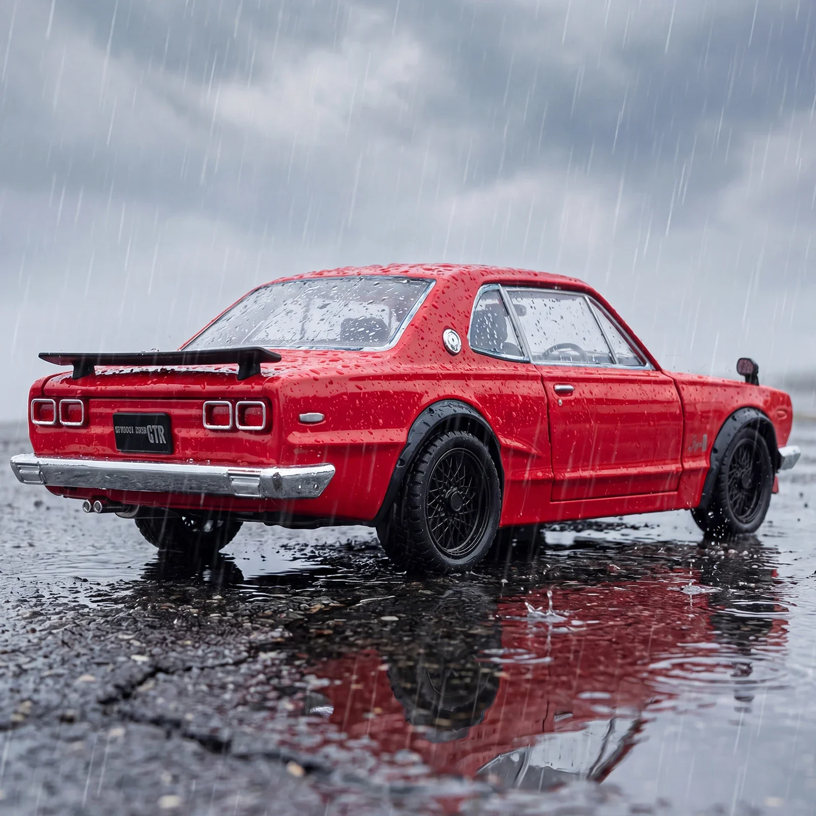Modelo de Auto de Aleación Fundida a Presión Nissan Skyline 2000 GT-R KPGC10 Escala 1/22, Auto de Juguete Clásico JDM de Metal, Colección de Autos de Carreras, Regalo, Decoración