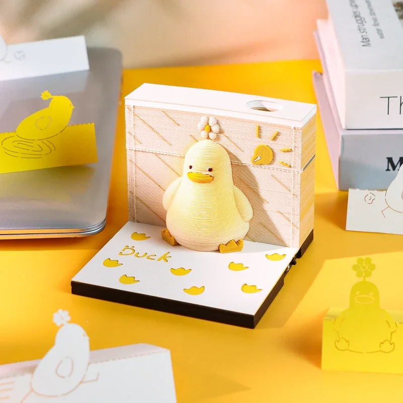 

A memo pad that reveals Lucky Duck the more you use it