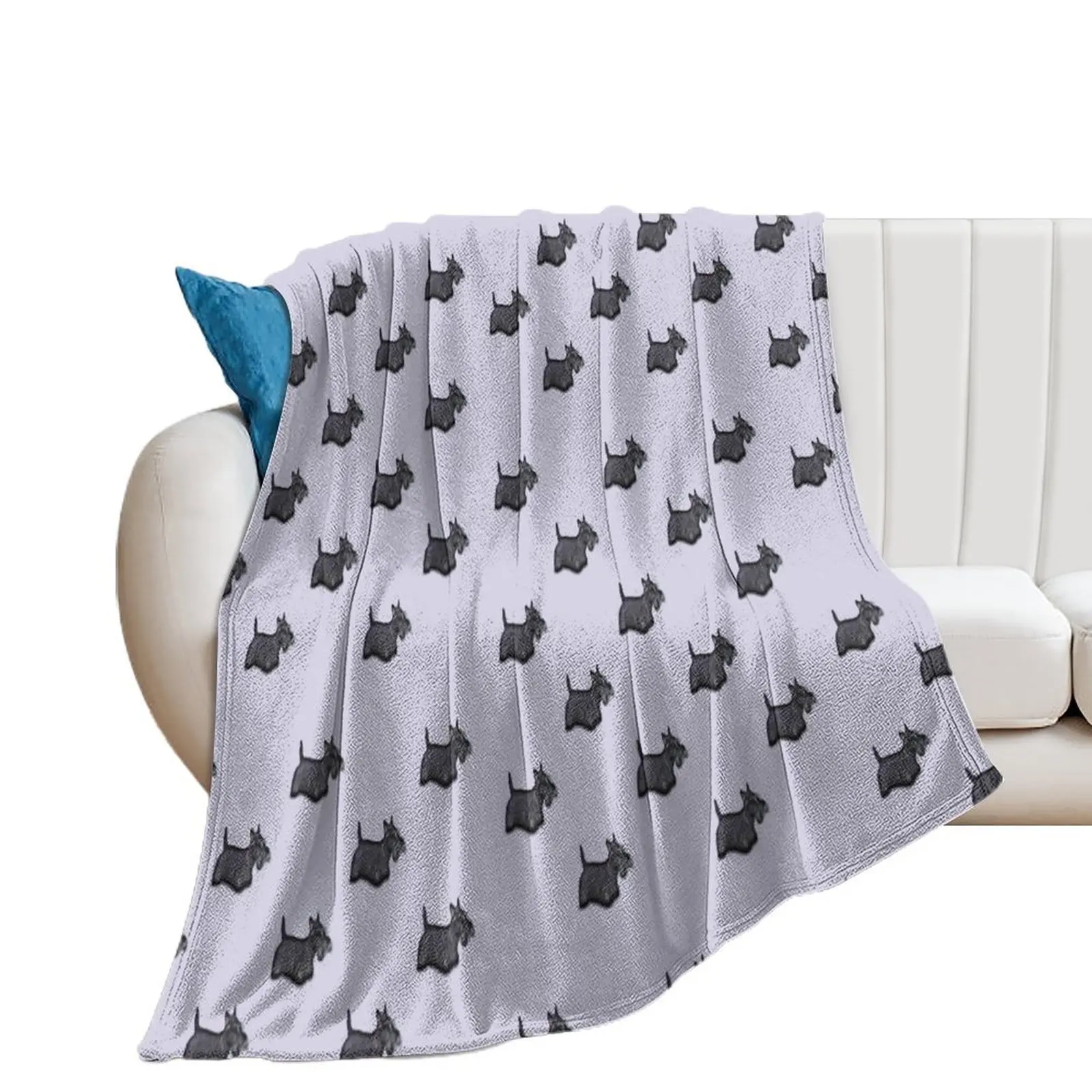 Scottie Dog Throw Blanket bed plaid blankets and throws Decorative Sofa warm for winter Blankets