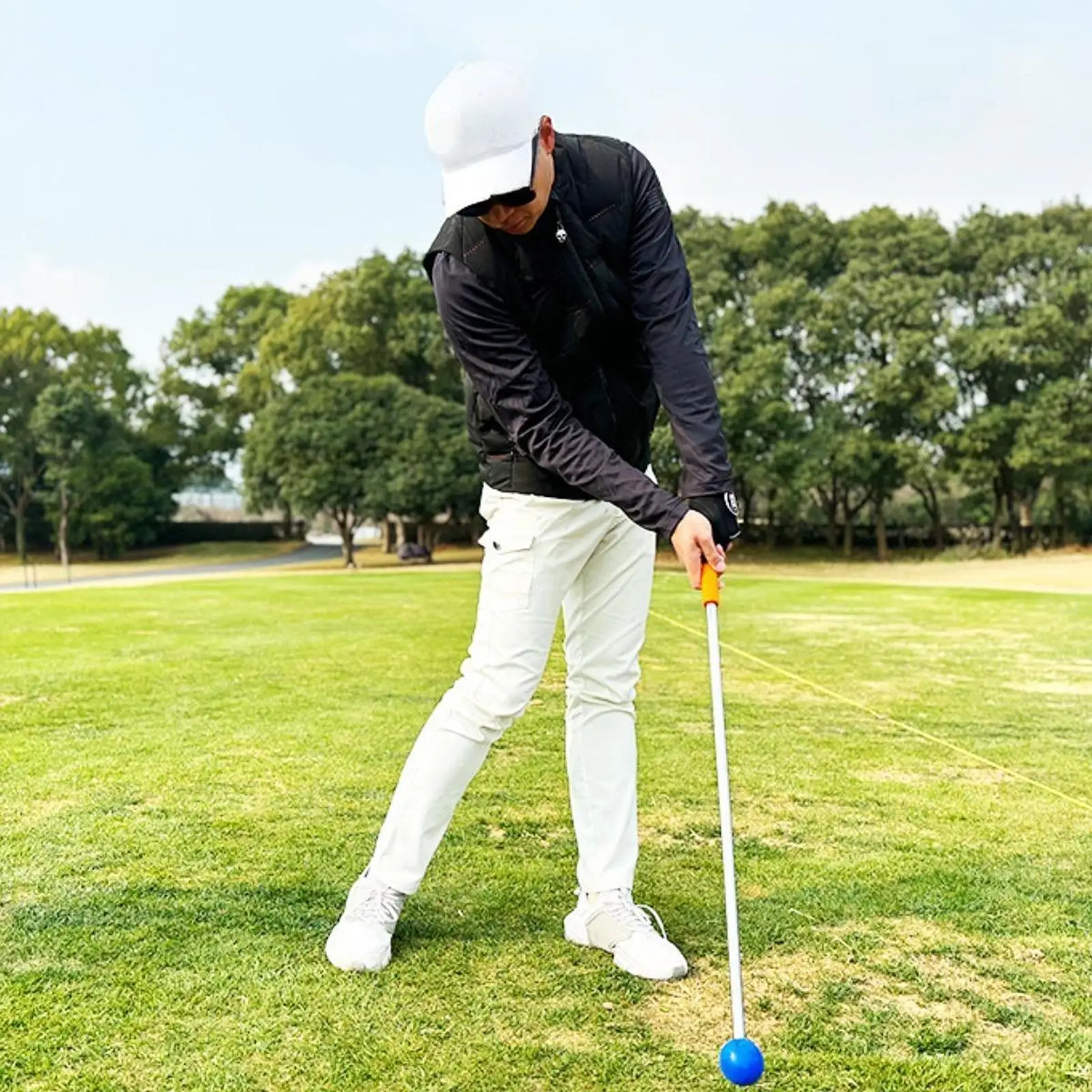 

Golf Swing Trainer Correct Grip Posture Golf Swing Practice Stick Golf Warm up Stick for Balance Flexibility Tempo Rhythm Speed