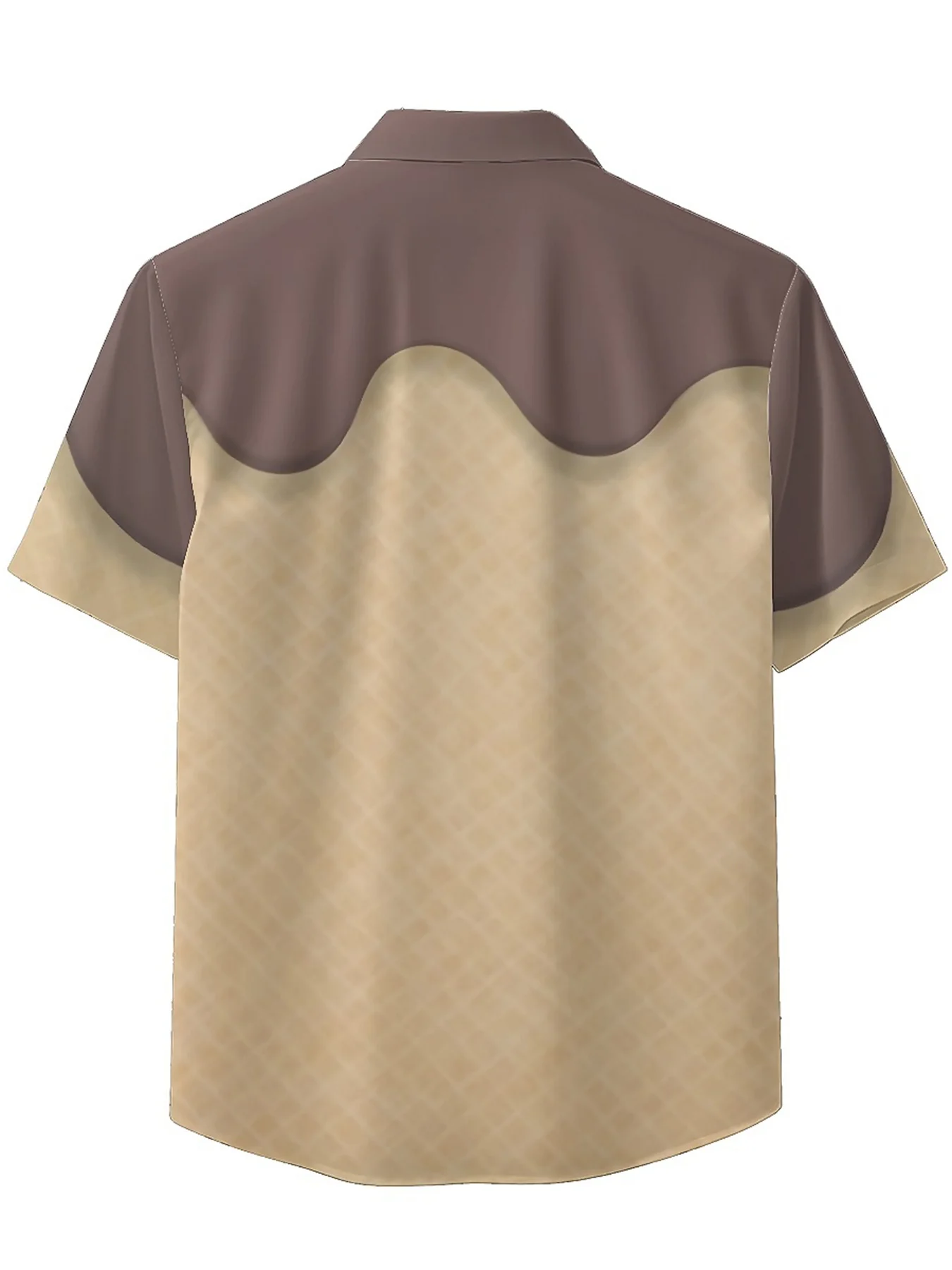 Men's Plus Size Hawaiian Shirts Sweet Chocolate Wafer pattern, Summer Casual Tops, Suitable for Outdoor and Party, Streetwear