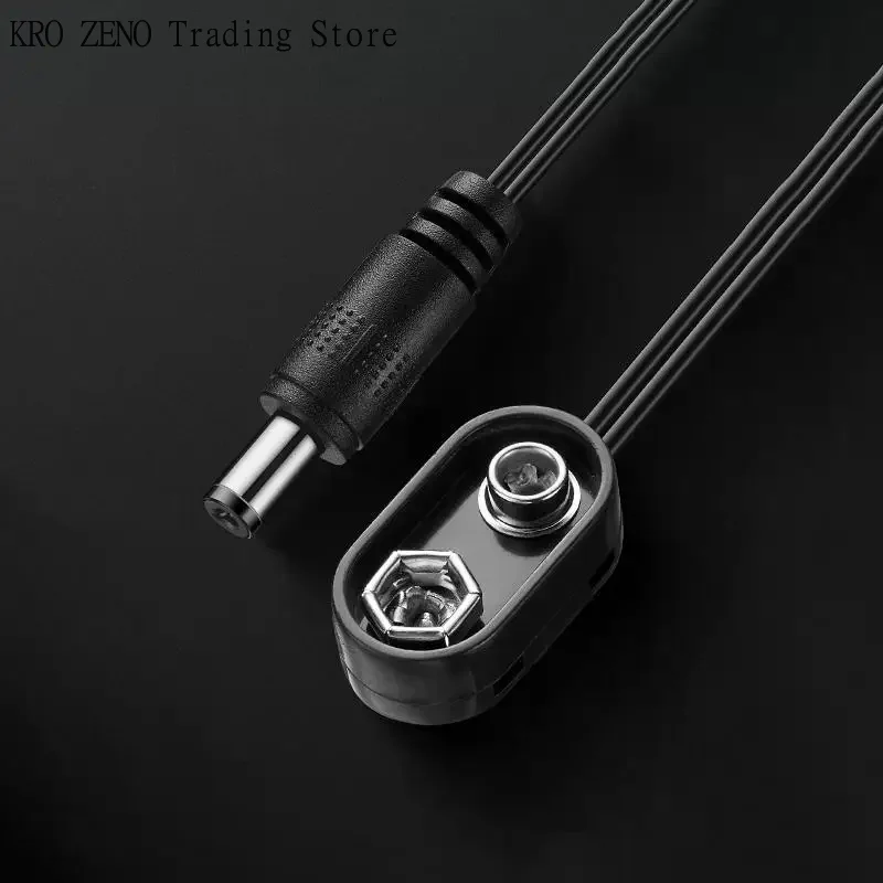 Effect Pedal 9V Battery Clip Converter Male DCJack Plug Power Cable Snap Connector For Guitar Effect Pedal Battery Power Adapter