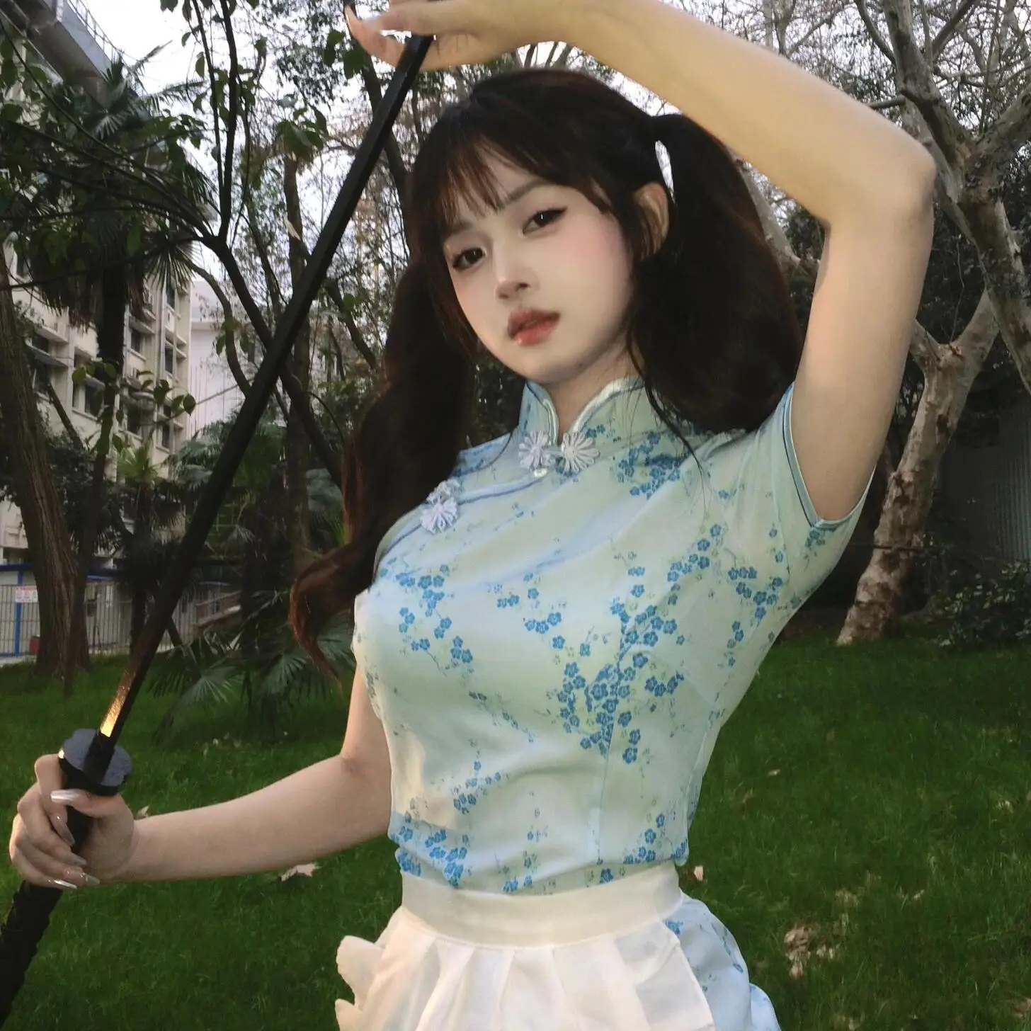 تنورة صينية جديدة من Sle Dr loween Cisas Cosplay orm تنورة خادمة ناعمة للفتيات ملابس يومية