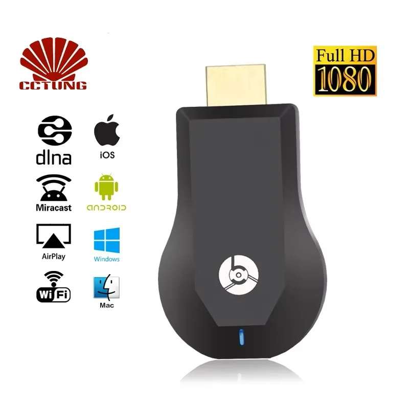 

1080P HDMI WIFI Display Dongle with Android TV Miracast Wireless Receiver & Google Chromecast for Home PC Laptop TV Projectors