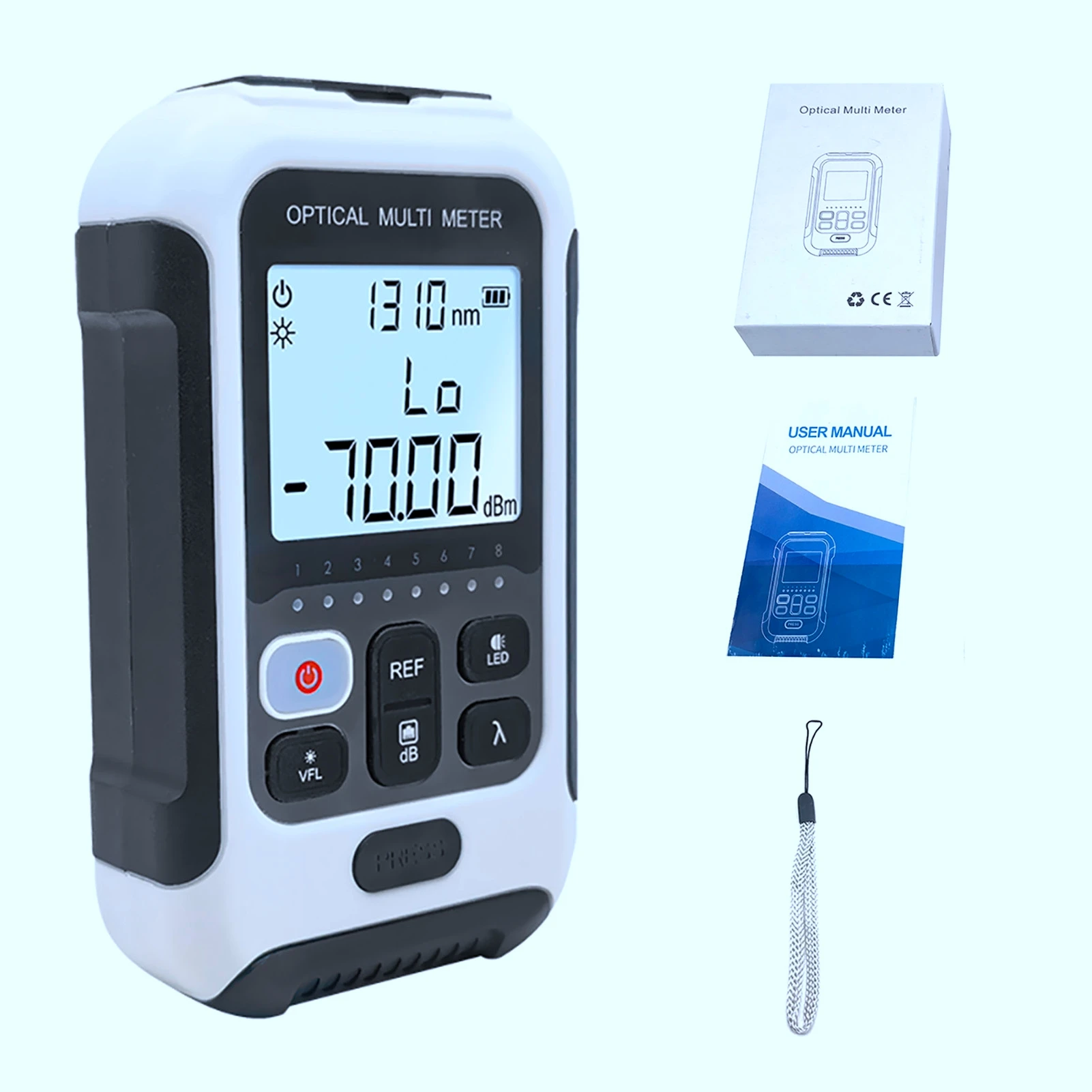 Optical  Power Meter White Multifunctional  Optic Tester for Communication Engineering Power Meter Optical Power Meter