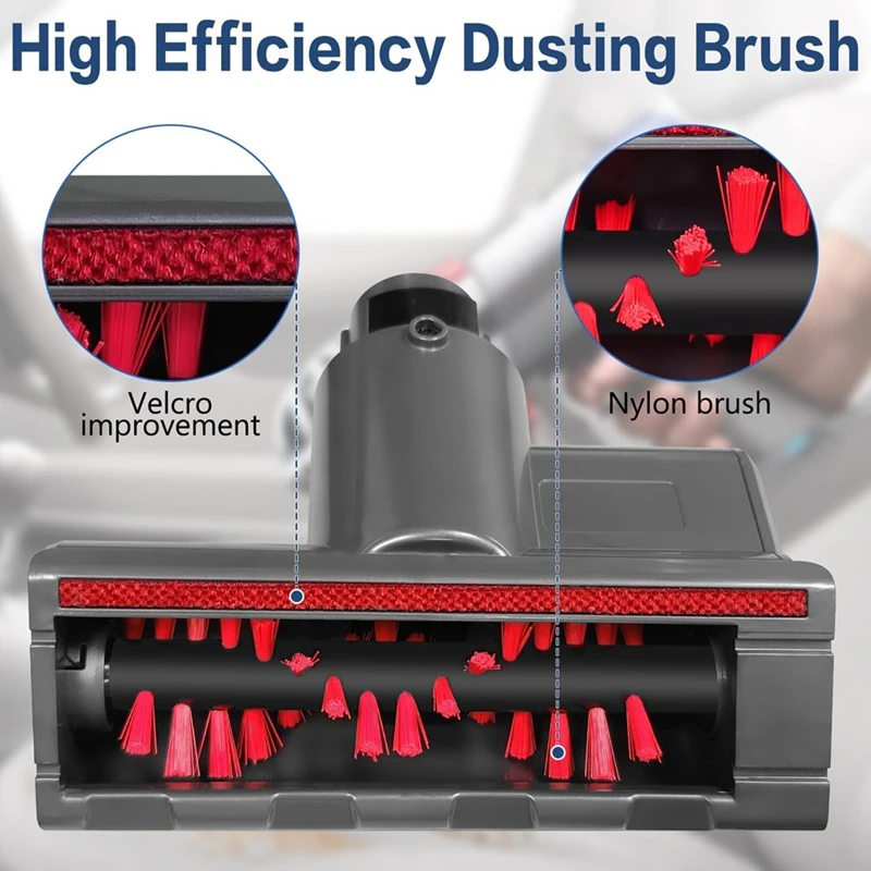 For Dyson Cordless V7 V8 V10 V11 V15 Vacuum Cleaners -Mini Motorized Brush Head - Pet Hair Remover Vacuum Attachment