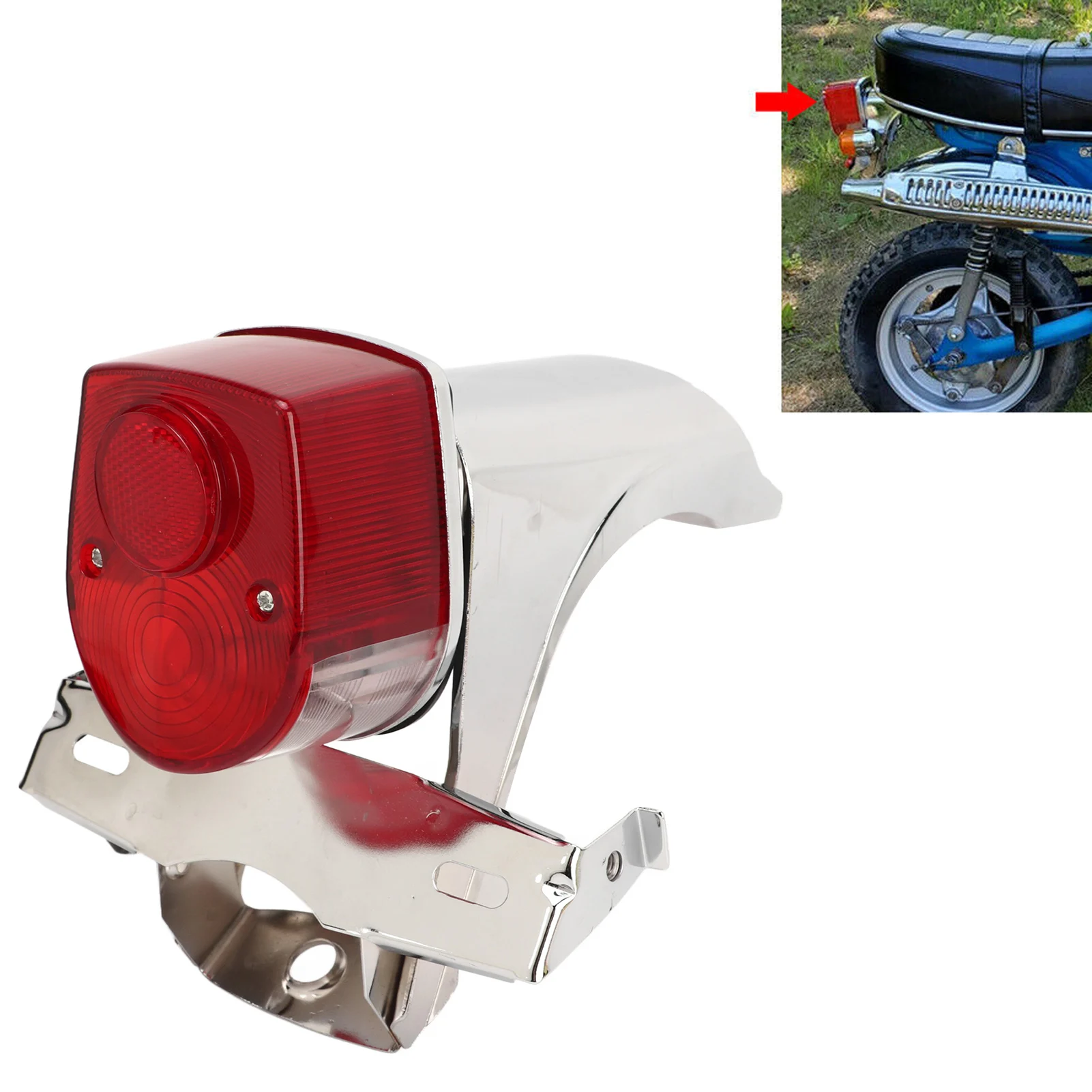 Motorcycle Tail Light with License Plate 84701 098 000 Fit For  DAX ST50 ST70 CT50 CT70 Trail