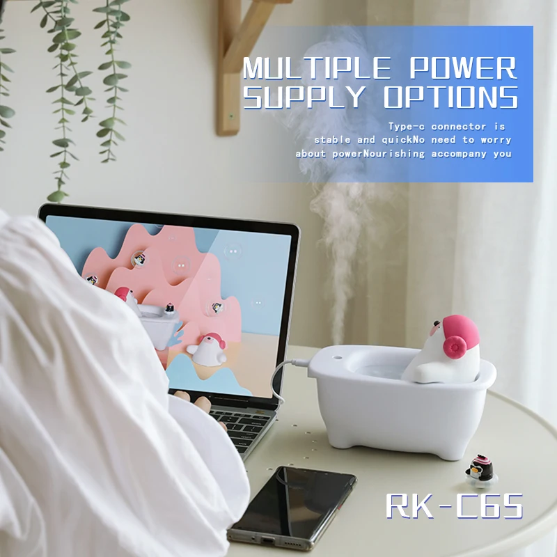 Creative USB Humidifier Mini Ultrasonic เครื่องฟอกอากาศ Led Usb น้ำมันหอมระเหย Diffuser เครื่องฟอกอากาศ Aroma Anion Mist