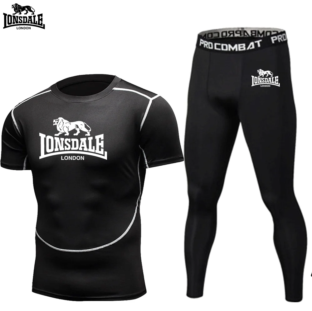 LONSDALE imprimé graphique à m - Compression Long Pant avis et prix