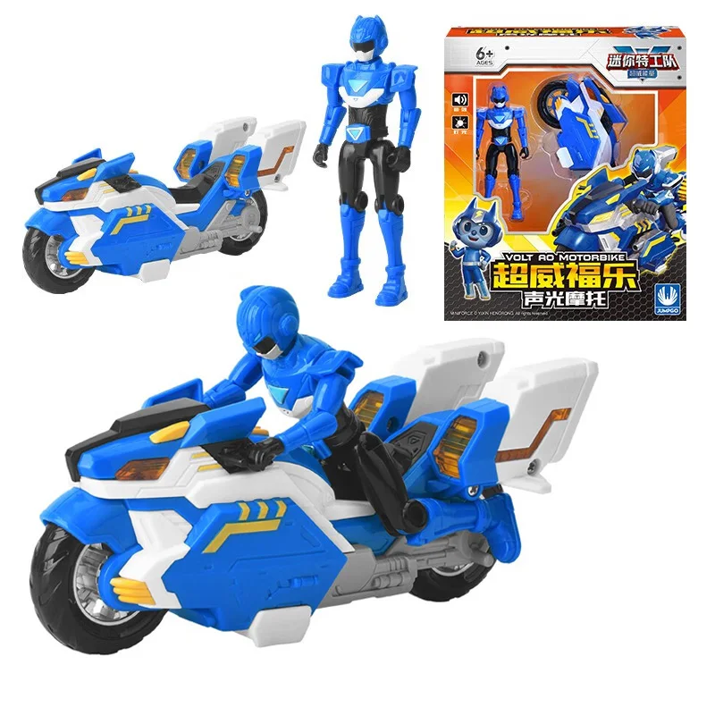 New Mini Force V Rangers Transforming Motorbike Toys with Sound and Light Action Figure Mini Force X Motorcycle Toy