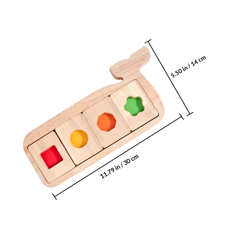 1 Set Wal-Geometrie-Puzzle aus Holz, Lernspielzeug zur Farberkennung, verbessert die Hand-Augen-Koordination, kognitive Fähigkeiten, für Eltern