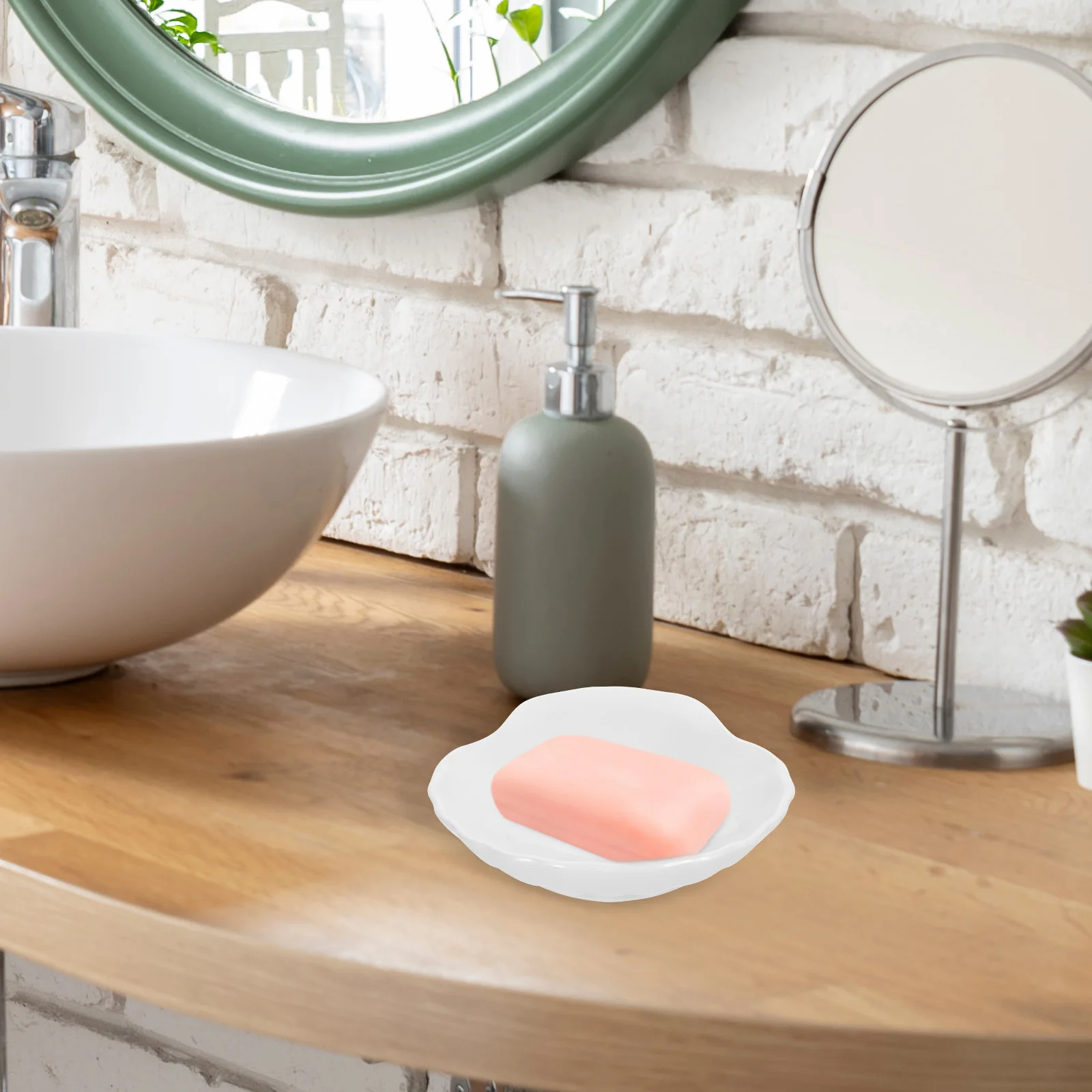 

1pc Shell Dish Acrylic Tray Transparent Box Plastic Holder Bathroom Storage Container for Bar Hotel Use Non-Metal