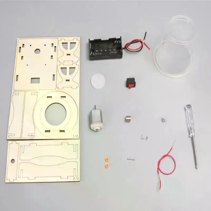 1 セット水竜巻渦巻きメーカー木製パズルノベルティ科学実験プロジェクトギフト子供 Diy 電気おもちゃ