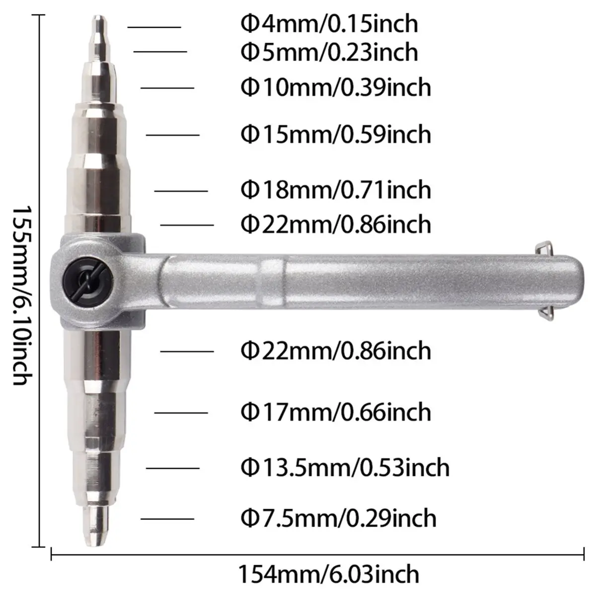 Time Saving Hand Tube Expander for 1/4 to 7/8 Inch 6-22mm Copper Tubing with Deburring Scraper Manual Expander Tool for HVAC