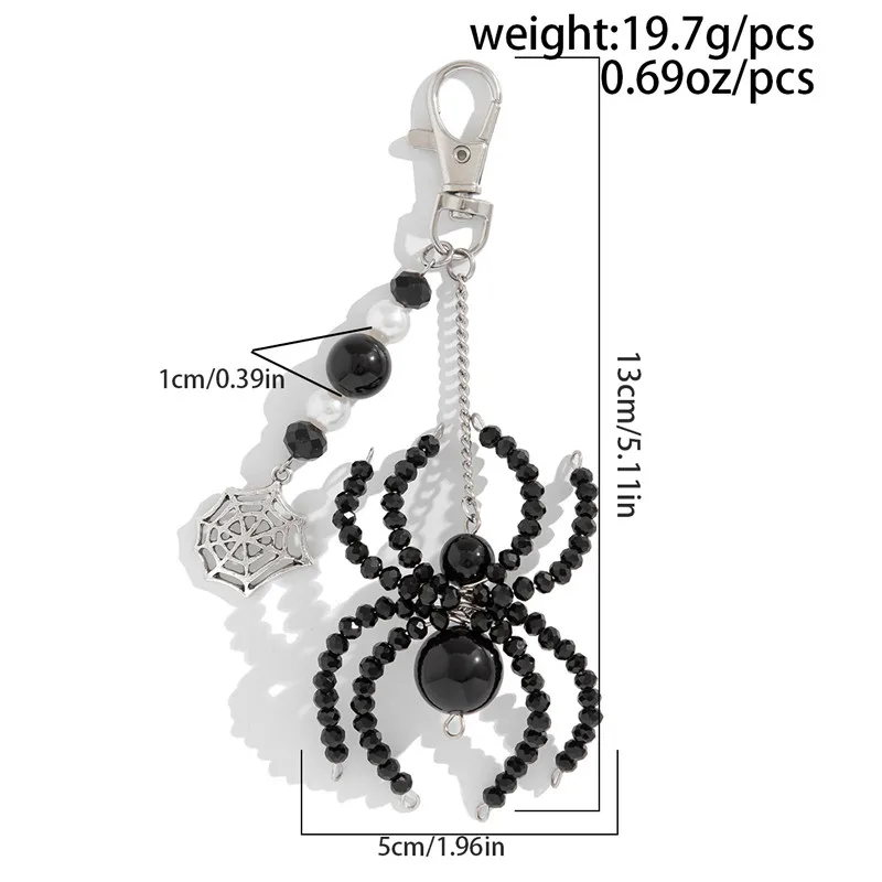 Halloween Personality Spider Key Chain Pendant Diablo wind Cobweb Anti-packet Loss Bag Pendant Key Chains