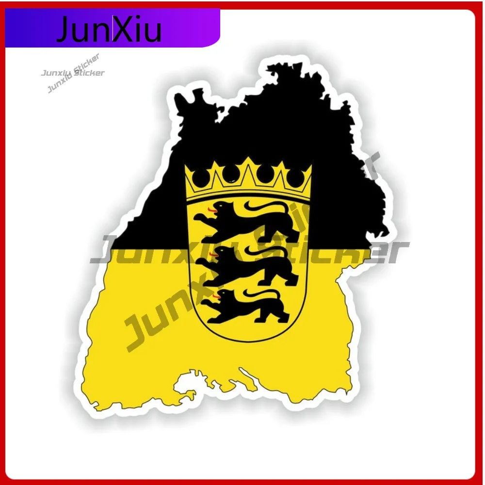 

Baden-württemberg Germany National Emblem Map Shape And Outline Vinyl Waterproof Decals Car Cover Waterproof Outdoor For Suv Bum