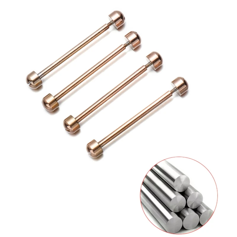 2Pcs Watch Strap Screw Tube Rods Friction Pin Clasp Bracelet Fixng Part for Wristwatch Repair Accessory 16/18/20/22mm