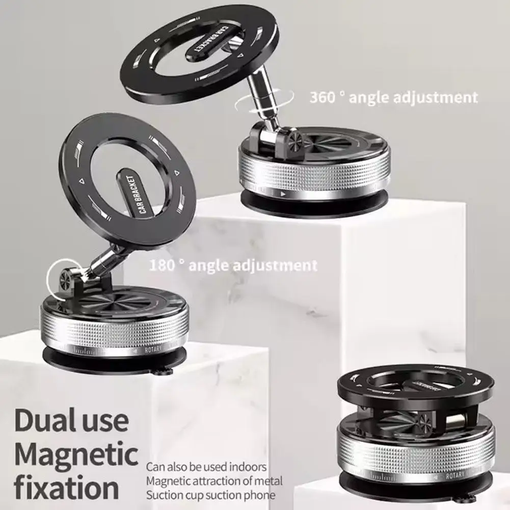 

Strong Magnetic Vacuum Adsorption Car Phone Holder 360 ° Rotation Foldable Portable Phone Holder