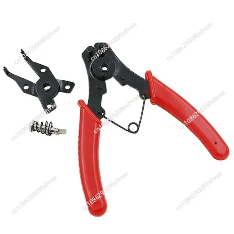 4 In 1 Circlip Pliers Set Snap Ring Pliers Multi Crimp Removable Plier Head Retaining Circlip Pliers Hand Tools