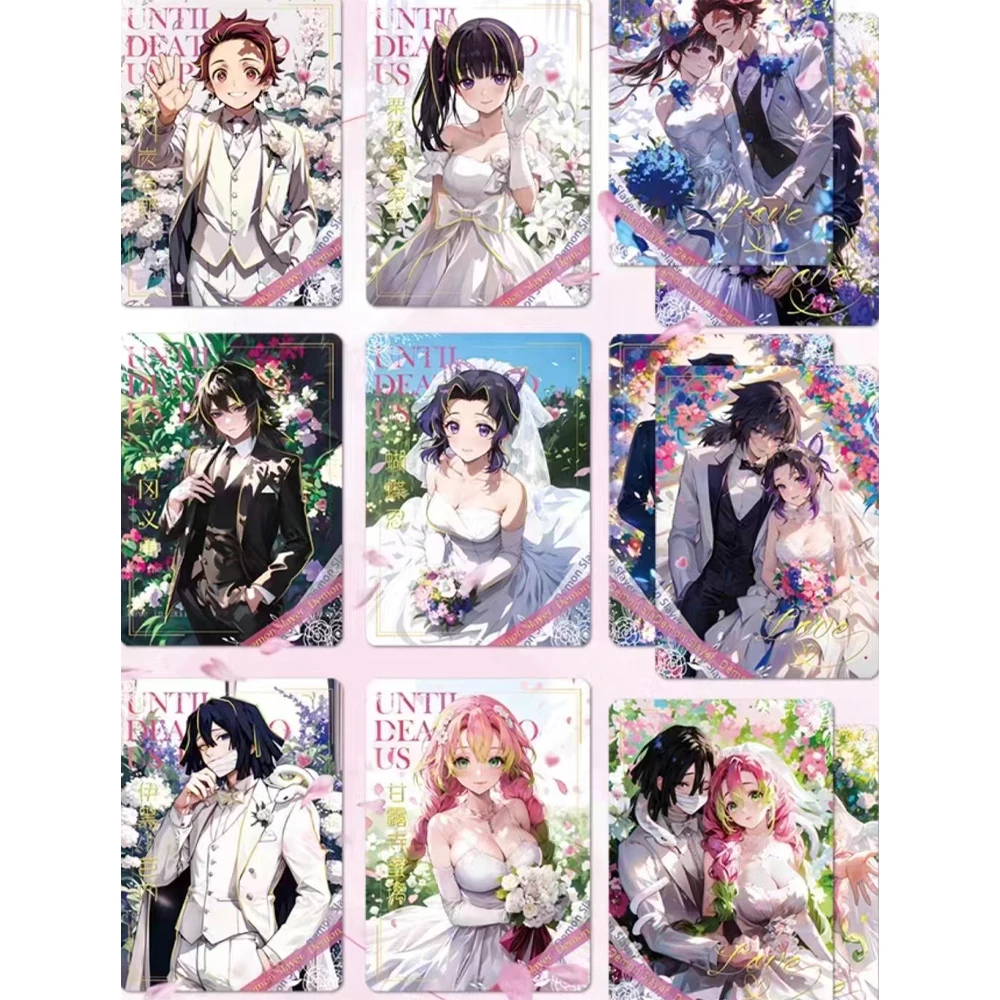 Wholesales New Anime Demon Slayer Collection Card Douqu Wedding Wave2 Time Fragments Pre-sale Ticket Ink Card Anime Trading Card