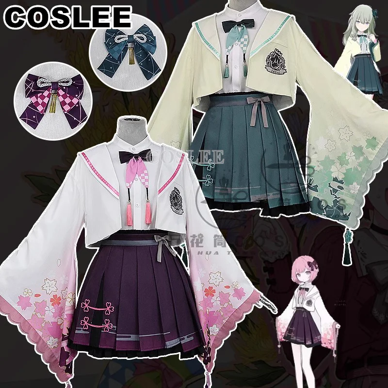 COSLEE Project Sekai Kusanagi Nene Otori Emu Cosplay Costume PJSK Lovely Monthly Card Kimono Party Dress Uniform Halloween Outfi