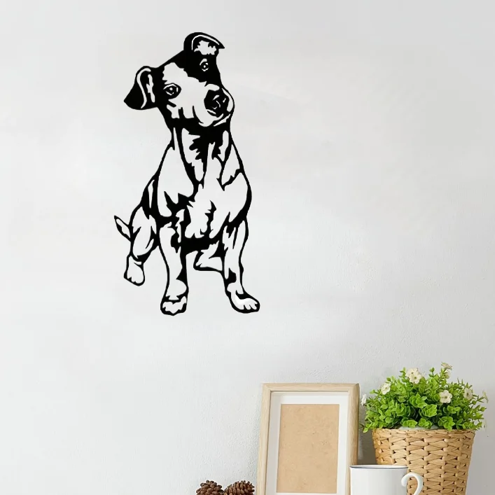 

1pc Cute Puppy Hanging Picture, Metal Product, Beautiful And Elegant, Outdoor Garden Wall Decor, Wedding Party Decoration Gift