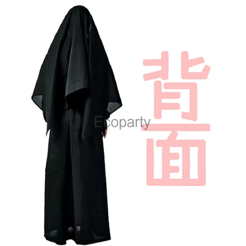 Women Halloween The Nun Costume Horror Movie Virgin Mary Cosplay Black Nun Uniform Suit with Scarf Ladies Carnival Party Outfit