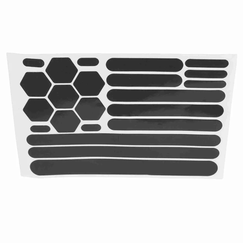 10Sheet Waterproof Bike Reflective Sticker Strong Adhesion High Visibility Bike Reflective Decals Black Soft Bendable