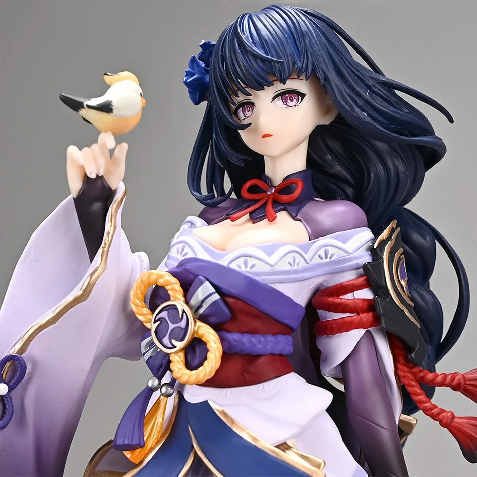 22cm Genshin Impact Raiden Shogun figuras de acción de juguete Figuras Anime estatuilla Manga Gk colección de Estatuas modelo juguete para regalo