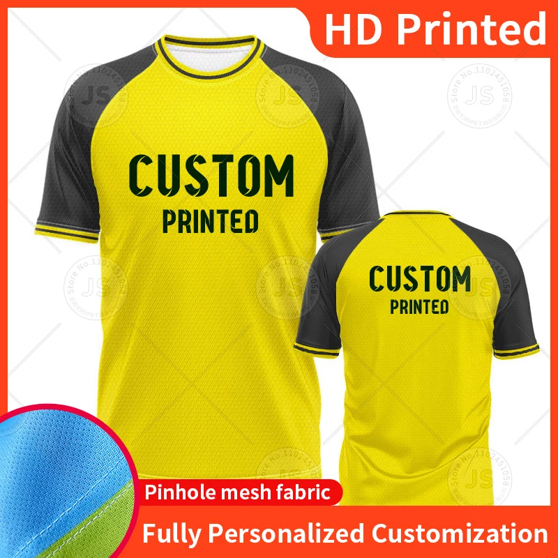 Customized Striped T-Shirt Free Printing Logo Name Number Summer Ice Mesh Fabric Casual Sports Shirt Team Outdoor Running Short